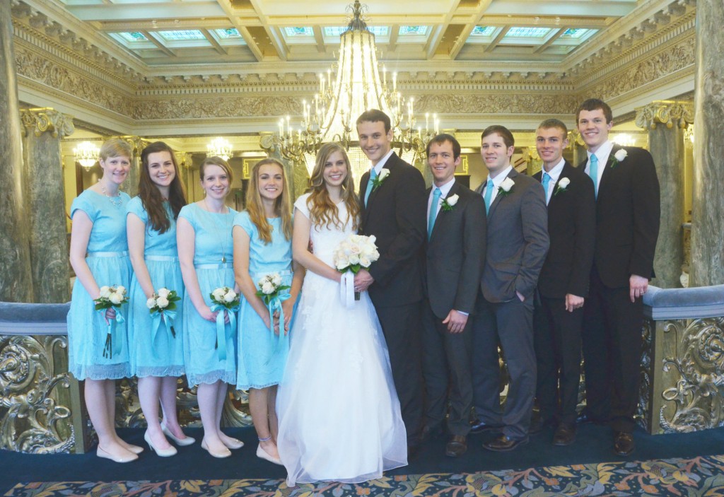 bridesmaids and groomsmen